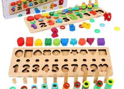 Amazon.com: CozyBomb Wooden Number Puzzle Sorting Montessori Toys ...
