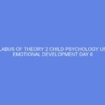 SYLLABUS OF THEORY 2 CHILD PSYCHOLOGY UNIT 5 EMOTIONAL DEVELOPMENT DAY 6