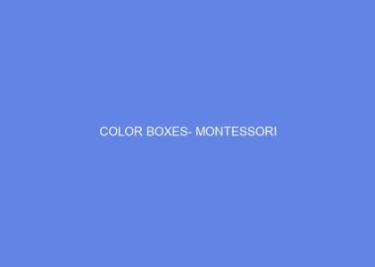 Color boxes montessori