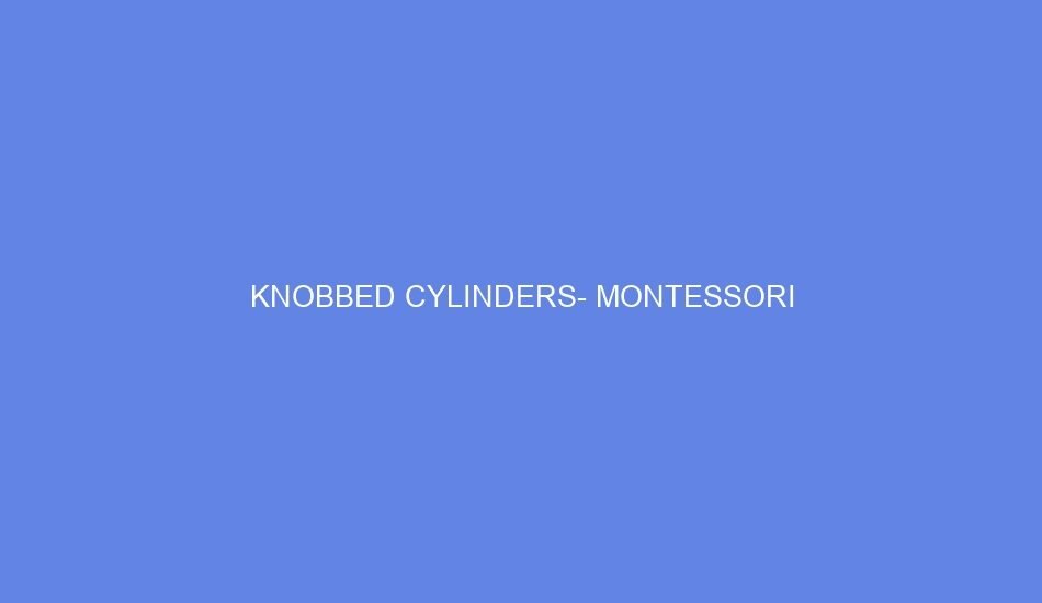 Knobbed cylinders montessori