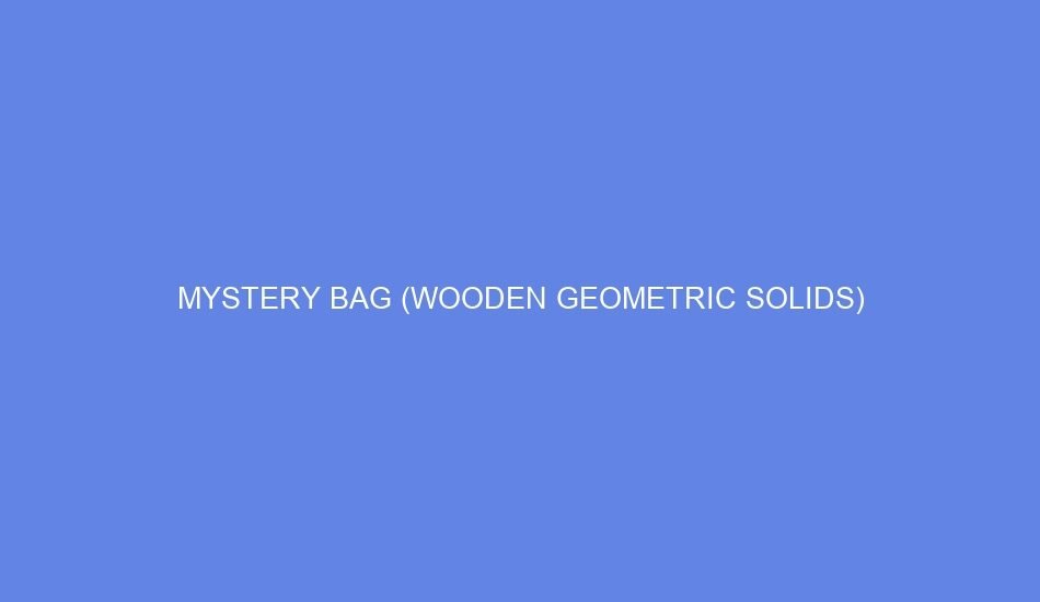 Mystery bag (wooden geometric solids)