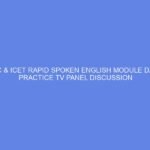 NCDC & ICET Rapid Spoken English Module Day 44: Practice TV Panel Discussion