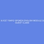 NCDC & ICET Rapid Spoken English Module Day 49: Guest Class