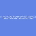 NCDC & ICET Rapid Spoken English Module Day 7: Three & Four Letters Word Game