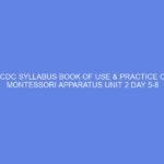 NCDC SYLLABUS BOOK OF USE & PRACTICE OF MONTESSORI APPARATUS Unit 2 Day 5-8