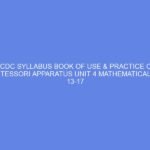 NCDC SYLLABUS BOOK OF USE & PRACTICE OF MONTESSORI APPARATUS Unit 4 Mathematical Day 13-17