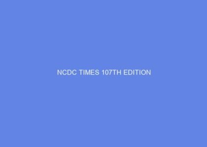 Ncdc times 107th edition
