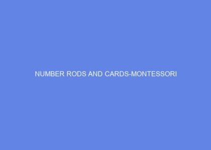 Number rods and cards montessori