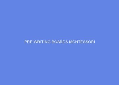 Pre writing boards montessori