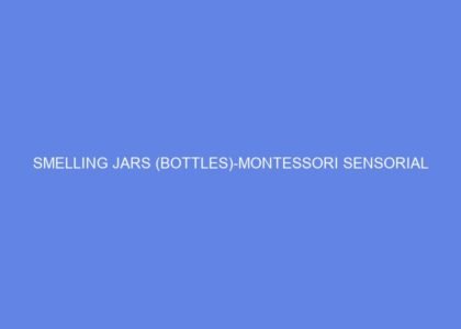 Smelling jars (bottles) montessori sensorial