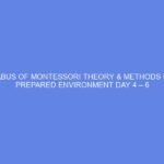 SYLLABUS OF MONTESSORI THEORY & METHODS UNIT 2 PREPARED ENVIRONMENT DAY 4 – 6