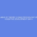 SYLLABUS OF THEORY 2 CHILD PSYCHOLOGY UNIT 3 COGNITIVE DEVELOPMENT DAY 4