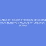 SYLLABUS OF THEORY 4 PHYSICAL DEVELOPMENT, NUTRITION, NURSING & WELFARE OF CHILDREN. Unit 4 HUMAN ANATOMY & TIPS FOR HEALTH DAY 9-10