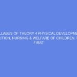 SYLLABUS OF THEORY 4 PHYSICAL DEVELOPMENT, NUTRITION, NURSING & WELFARE OF CHILDREN. Unit 6 FIRST AID DAY 13-14