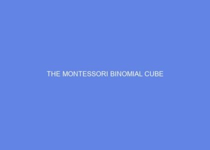 The montessori binomial cube